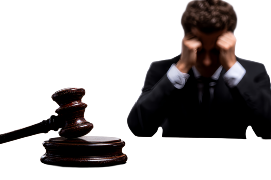 Stress and pressure in the courtroom during legal proceedings