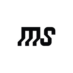 MS monogram logo design letter text name symbol monochrome logotype alphabet character simple logo