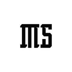 MS monogram logo design letter text name symbol monochrome logotype alphabet character simple logo