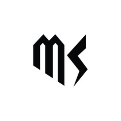 MS monogram logo design letter text name symbol monochrome logotype alphabet character simple logo