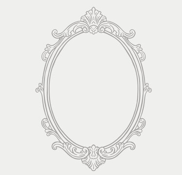Vintage wedding crest frame. Monogram frame.