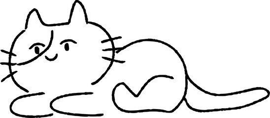 猫のシンプルイラスト