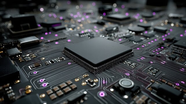 futuristic blue and purple technology background with abstract circuit board patterns ideal for high tech themes innovation concepts and modern digital designs,stock photo