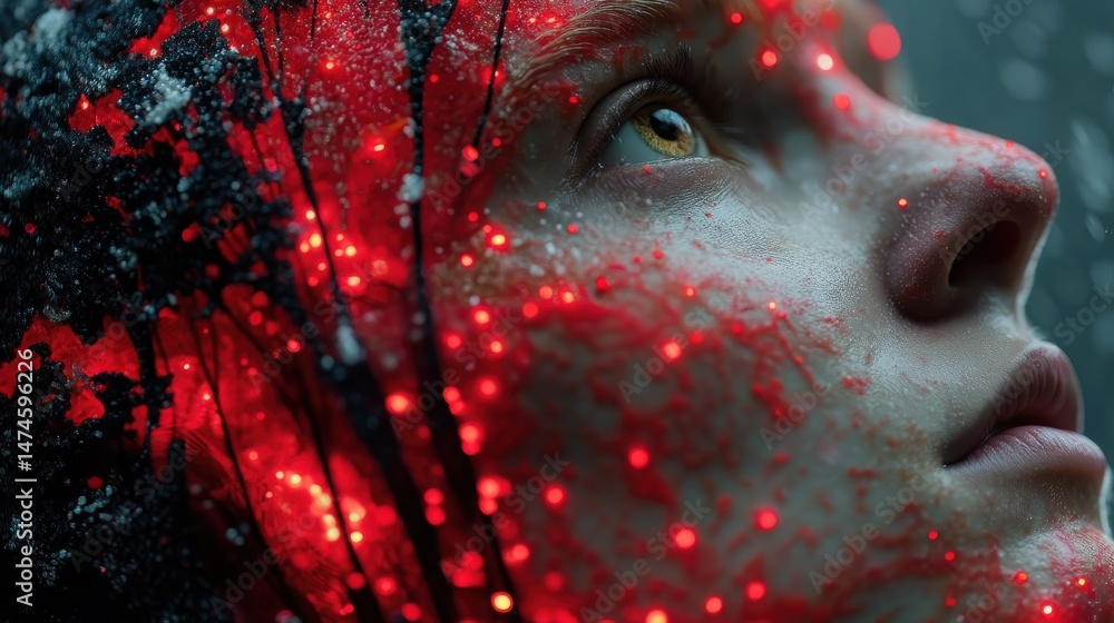 Poster generative ai.stock image