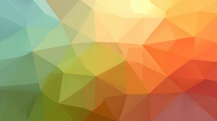 Abstract Geometric Colorful Background with Triangular Shapes in Soft Hues and Gradients