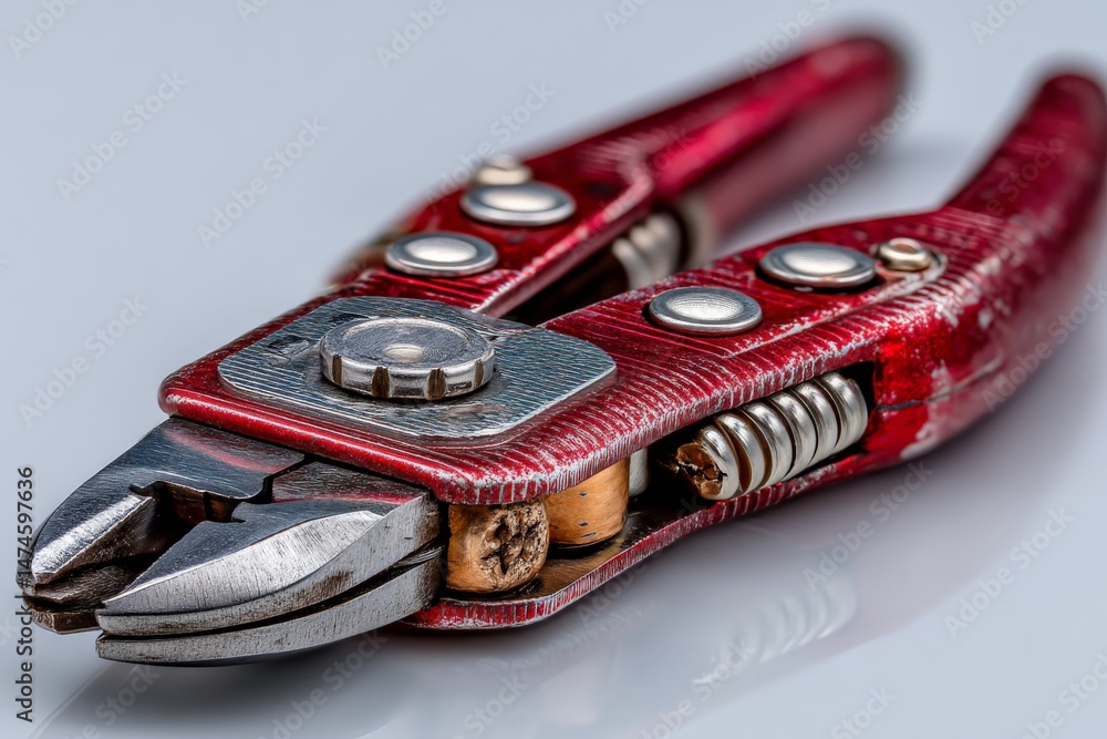 Poster pliers with a vintage design showcasing detailed craftsmanship and unique elements on a clean backgr