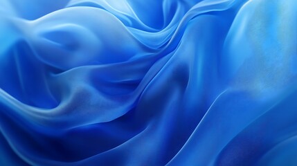 Obraz premium Abstract blue fabric background with flowing textile texture and elegant design