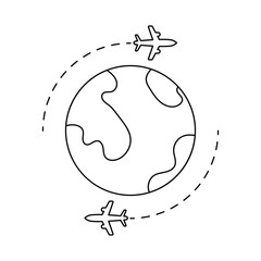 vector illustration of airplane