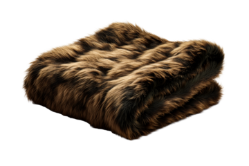 Soft brown faux fur blanket with elegant texture and warmth