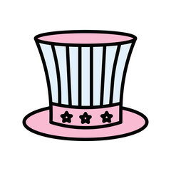 Uncle Sam Hat Vector Icon