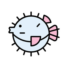Pufferfish Vector Icon