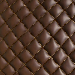 Fototapeta premium Quilted Brown Leather Texture