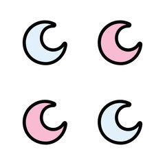 Obraz premium Moon Phases Vector Icon