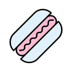Hot Dog Vector Icon