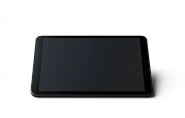Tablet computer, black screen, isolated