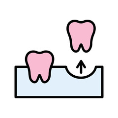 Tooth Extraction Vector Icon