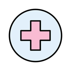 Red Cross Vector Icon