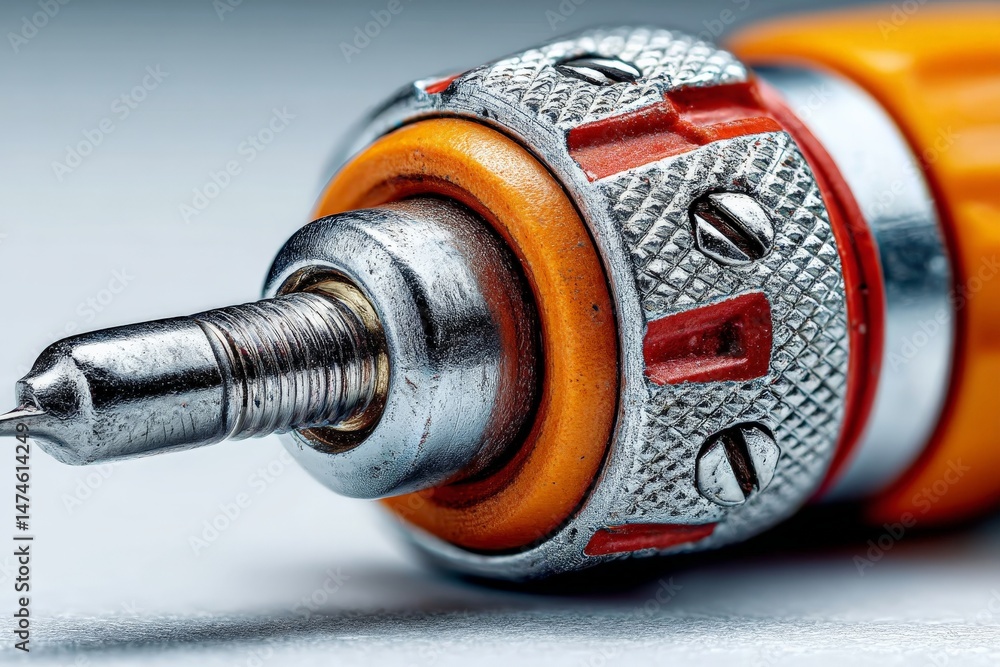 Poster Close-up view of a mechanical pencil with intricate details and vibrant colors highlighting its design