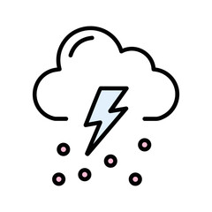 Storm Cloud Vector Icon