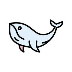Humpback Whale Vector Icon