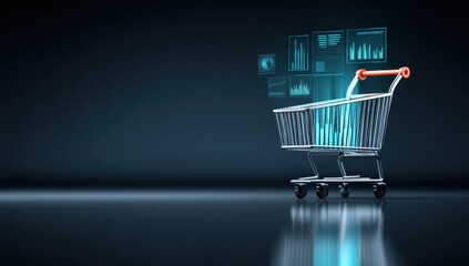 Shopping Cart with Data Charts