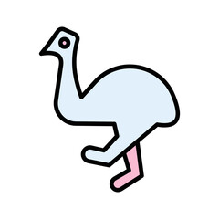 Cassowary Vector Icon
