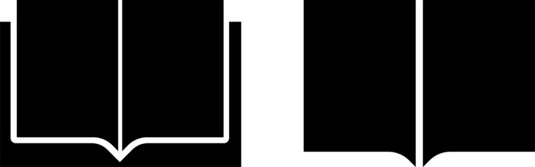 Open book icon set. read mode sign. Education Learning icons. Textbook symbol. journal literature business signs
