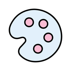 Artistic Palette Vector Icon