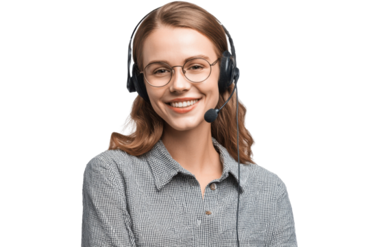 Young Customer Care Agent – Transparent Background