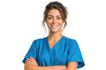 Confident and Caring Nurse – Transparent Background Image
