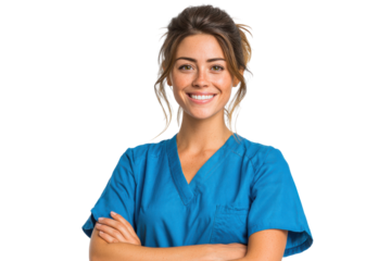 Confident and Caring Nurse – Transparent Background Image