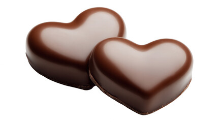Heart-Shaped Chocolates on PNG Transparent Background for Valentine's Day