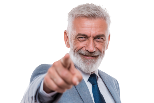 Commanding Executive Giving Instruction – Transparent Portrait