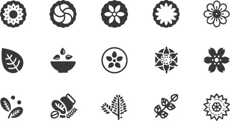 medicinal herbs line icon set  vector pictograms o (1).eps