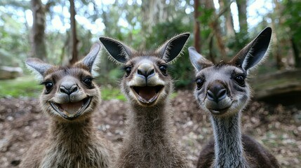 Kangaroo Emu And Wallaby
