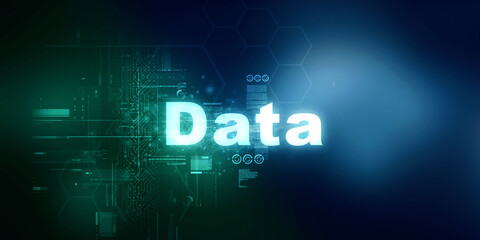 2d illustration Data against white abstract angular design