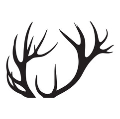 Deer Antlers Vector – Vintage Horns Illustration for Logos and Rustic Design