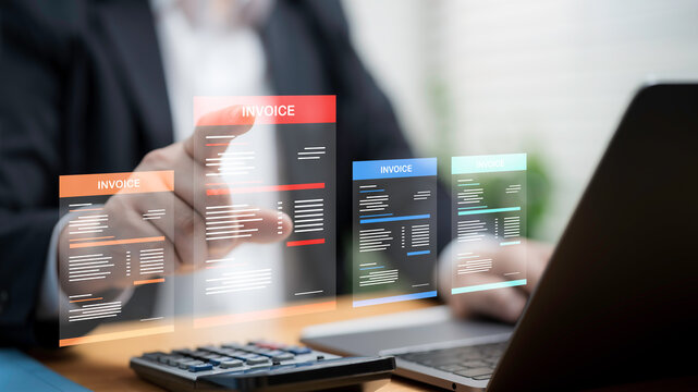 Digital Invoice Interface on Touchscreen