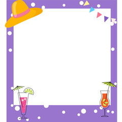 summer polaroid frame