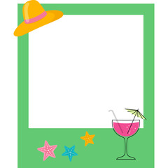 summer polaroid frame