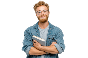 College Student Looking Happy – Isolated Photo