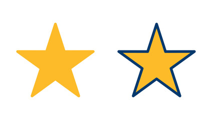 Star Icon vector isolated on white background. Star vector icon. Rating symbol