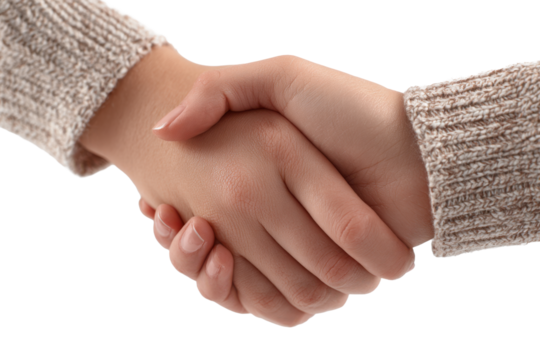 Female Hands Shaking – Cutout on White