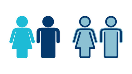 Man and woman icon vector isolated on white background. male and female symbol