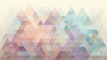 Soft Pastel Triangular Patterns in Abstract Modern Design for Creative Background Use