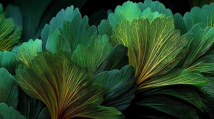 palm leaf texture close up view generative ai,stock photo