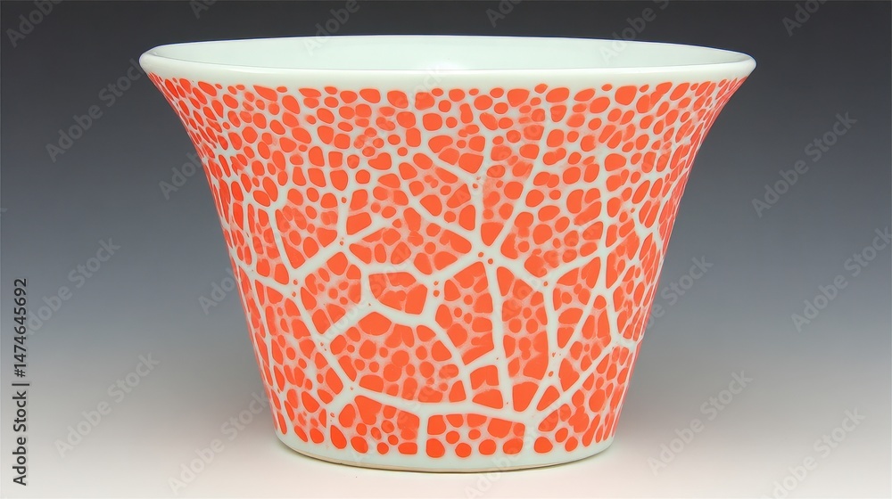 Poster elegant coral design bowl with unique pattern and smooth finish for home decor and table settings