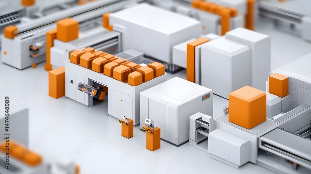 Poster a smart factory with advanced automation and seamless manufacturing processes.