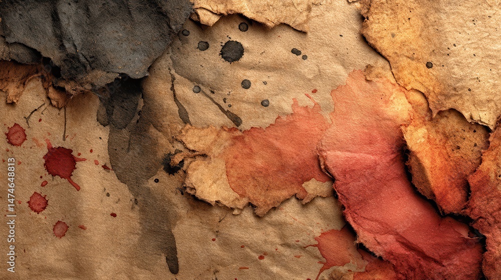 Poster paper texture with stains surface