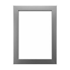 Obraz premium An elegant, portrait-oriented, shiny gray frame with a bright white center on a dark background